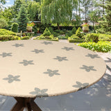 Textilia Glitter Matcha – rund voksduk med strikk