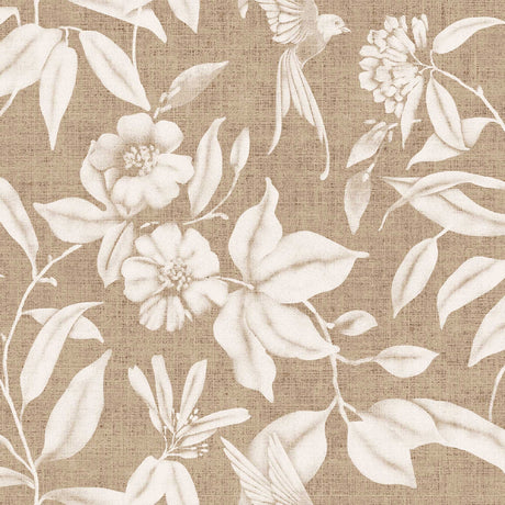 Textilia Miosotis Natur – Voksduk med blader og hørlook