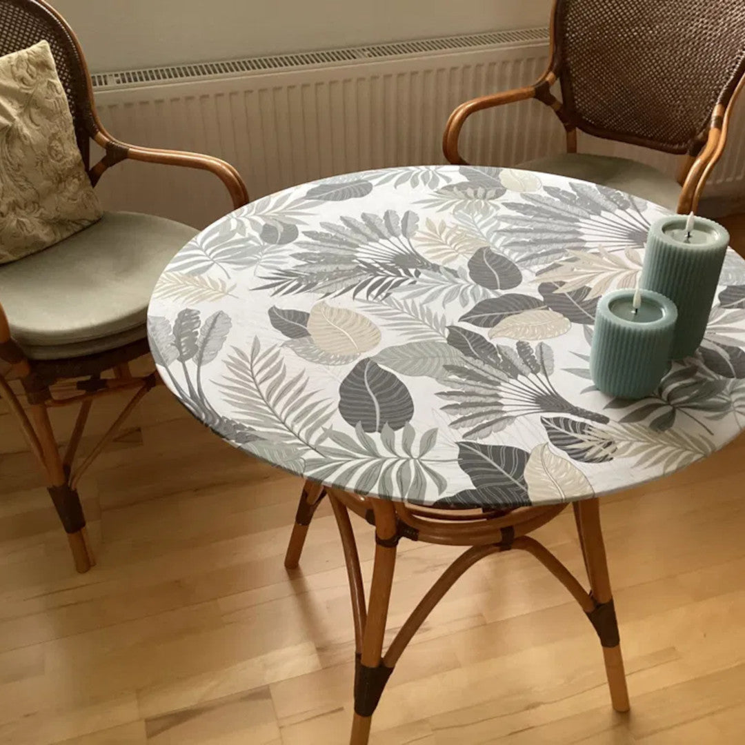 Textilia Panazio Linen – rund voksduk med strikk