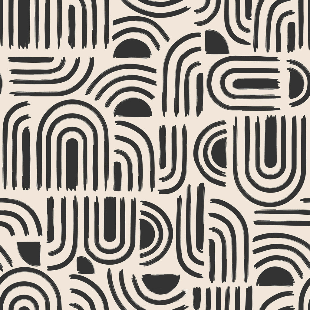 Textilia Pandorine Sort – rund voksduk med strikk