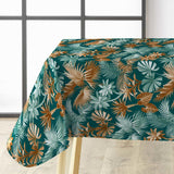 Textilia Riviera Green – Voksduk med flotte tropiske blader, hjørne