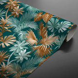 Textilia Riviera Green – Voksduk med flotte tropiske blader, rullet