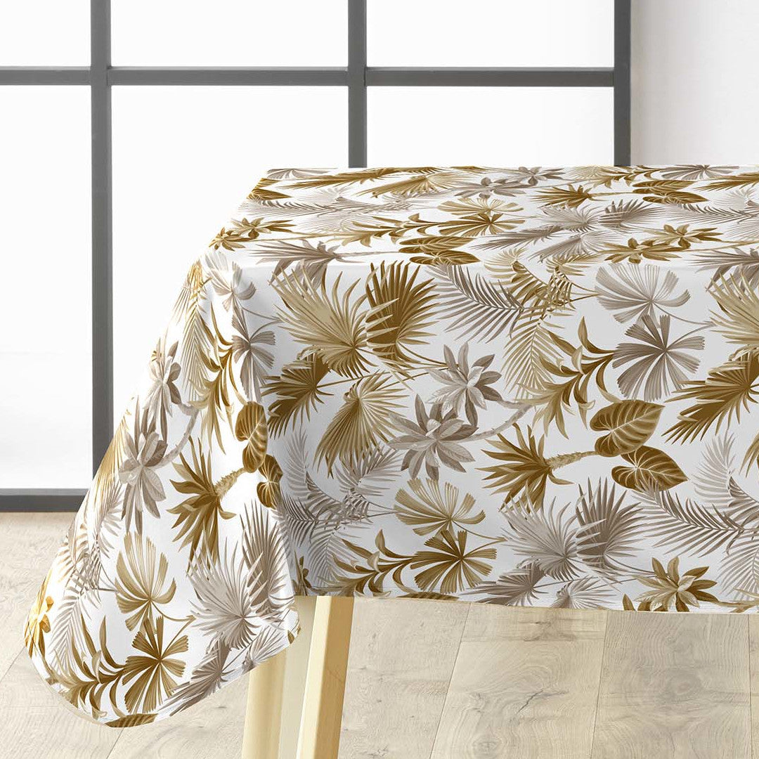 Textilia Riviera Natural – Voksduk med tropiske blader i varme farger