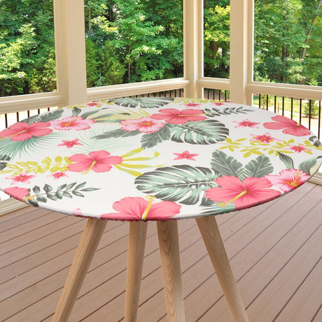 Textilia Bella White – rund voksduk med strikk