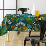 Textilia Panazio Dark – Mørk voksduk med tropiske blader