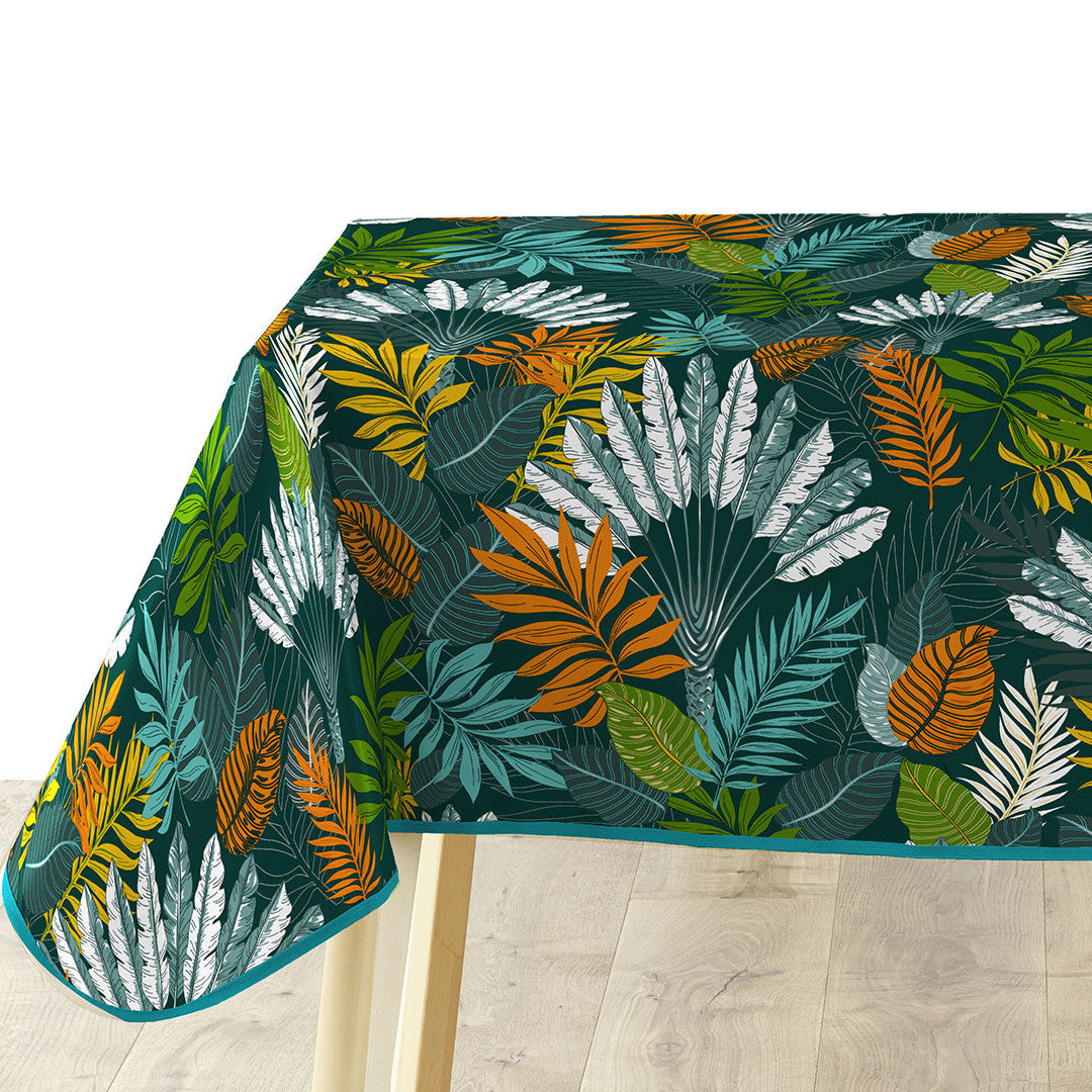 Textilia Panazio Dark – Mørk voksduk med tropiske blader