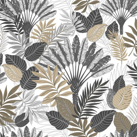 Textilia Panazio Linen – Lys voksduk med tropiske blader