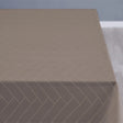 Södahl Tiles Taupe gråbrun, klassisk damaskvevd akrylduk med antiskli