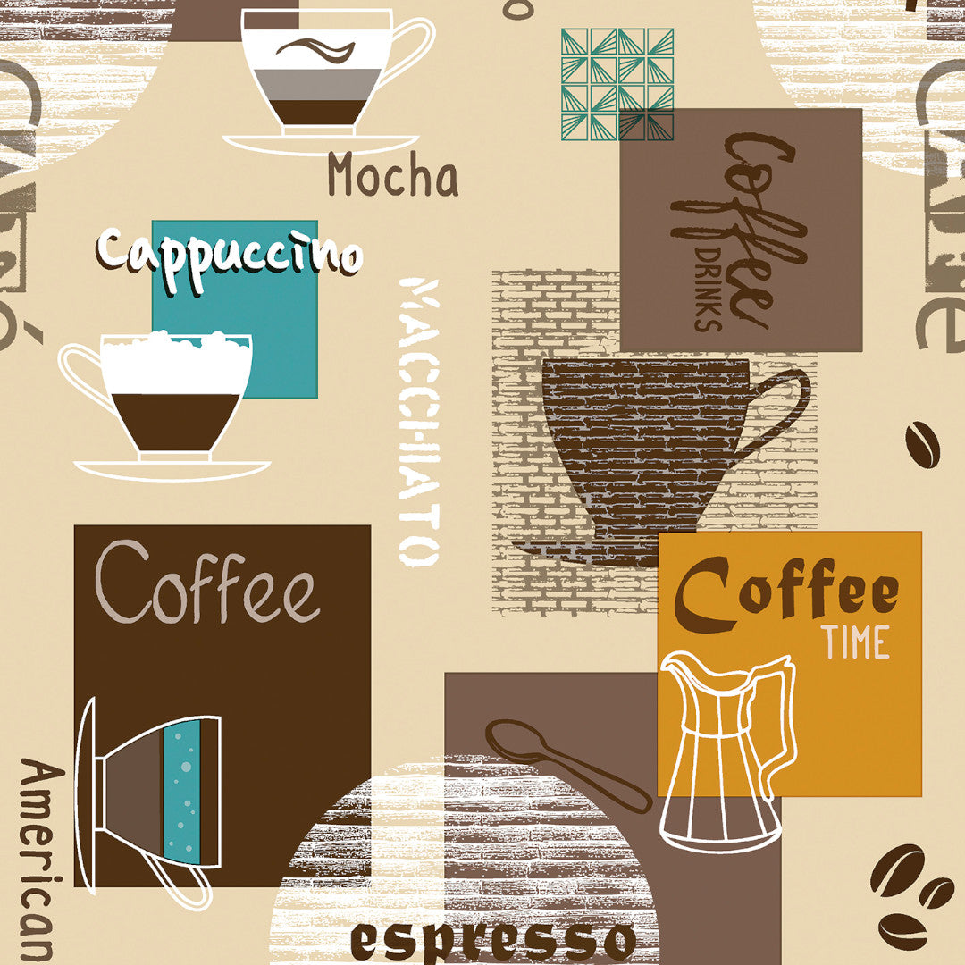 Time for Coffee – voksduk med kaffemotiver