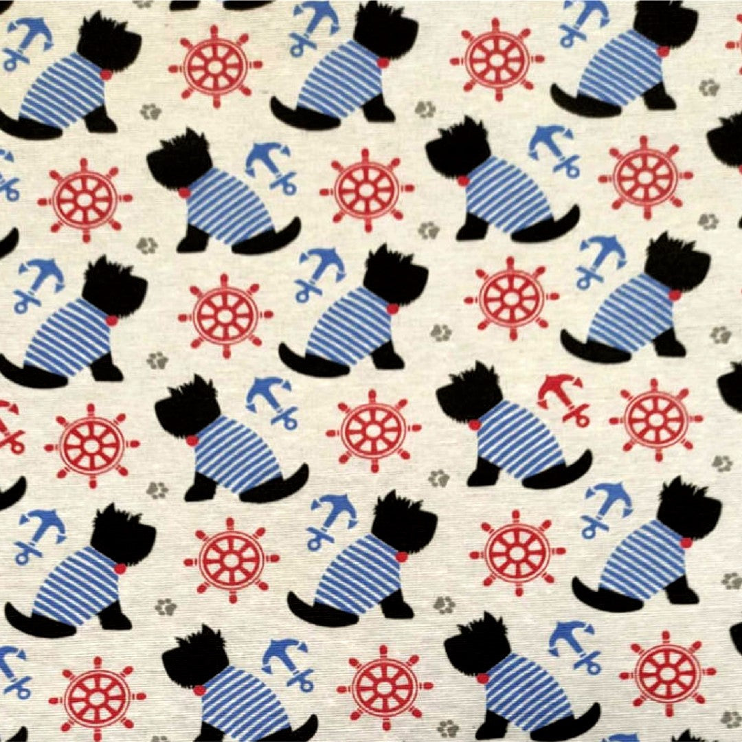 Timon - Akrylduk med søte skotterhunder til sjøs