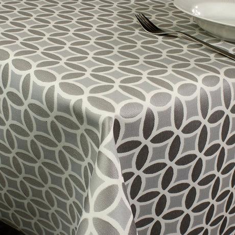 Trama - Akrylduk med vakkert grått mønster - 140 cm bred