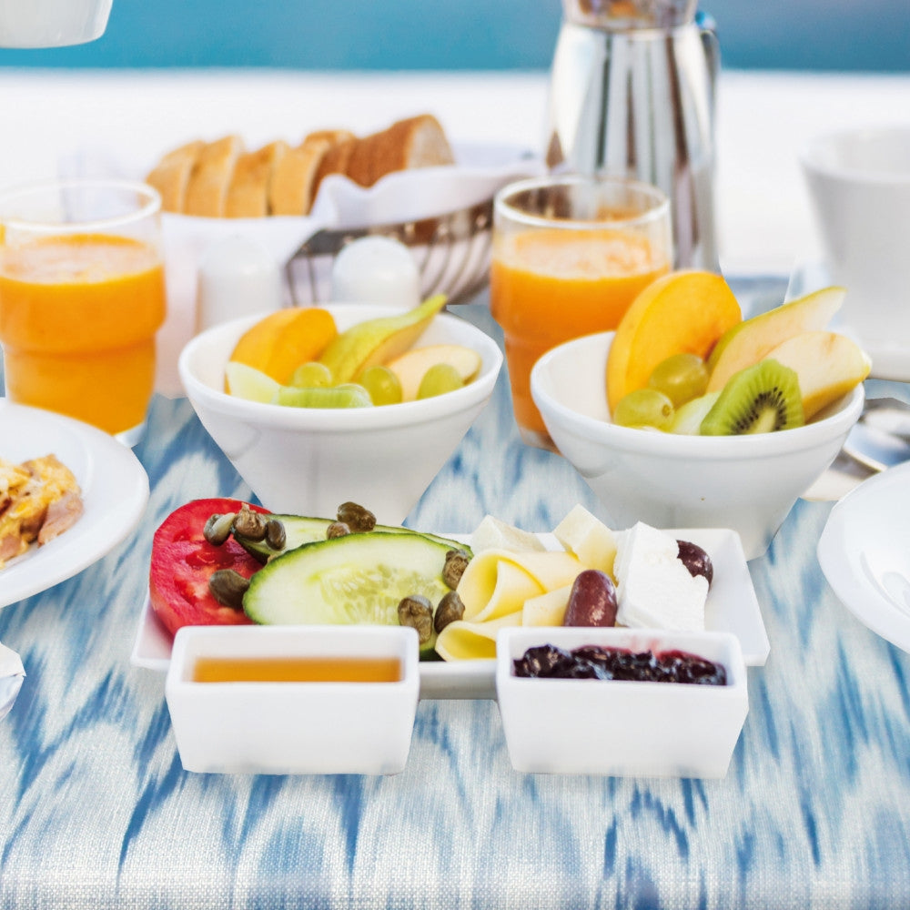 Trend Ikat Blue pvc-fri voksduk