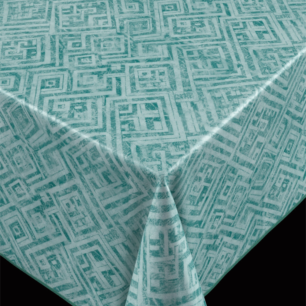 Trend Labyrinth Petrol pvc-fri voksduk