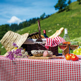 Trend Little Square Red – rød og hvit rutet PVC-fri voksduk