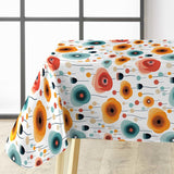 Triano – Retro voksduk et fargerikt blomstermønster, hjørne