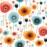 Triano – Retro voksduk et fargerikt og lekent blomstermønster