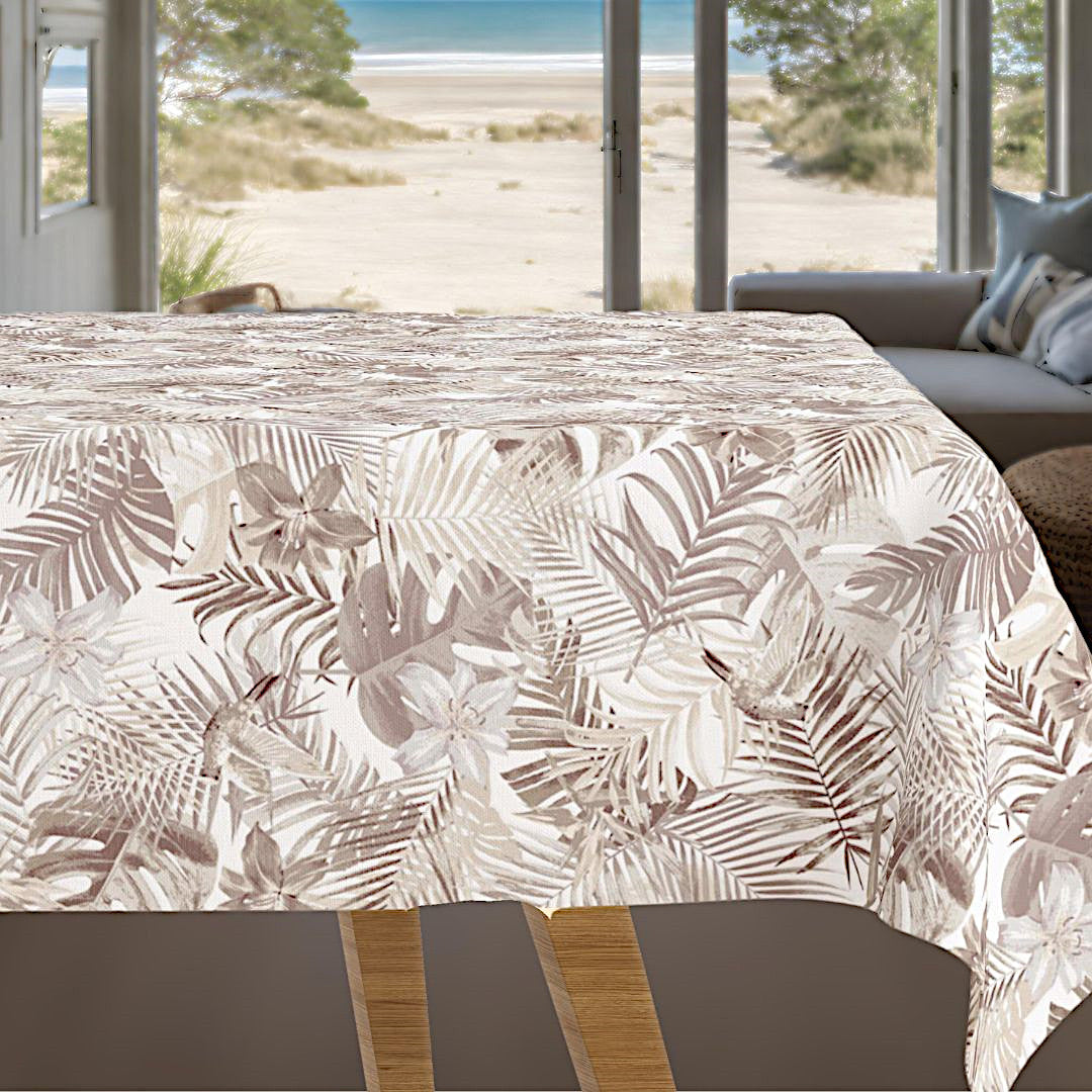 En Tropisk Drøm - Akrylduk med tropiske planter og blomster.