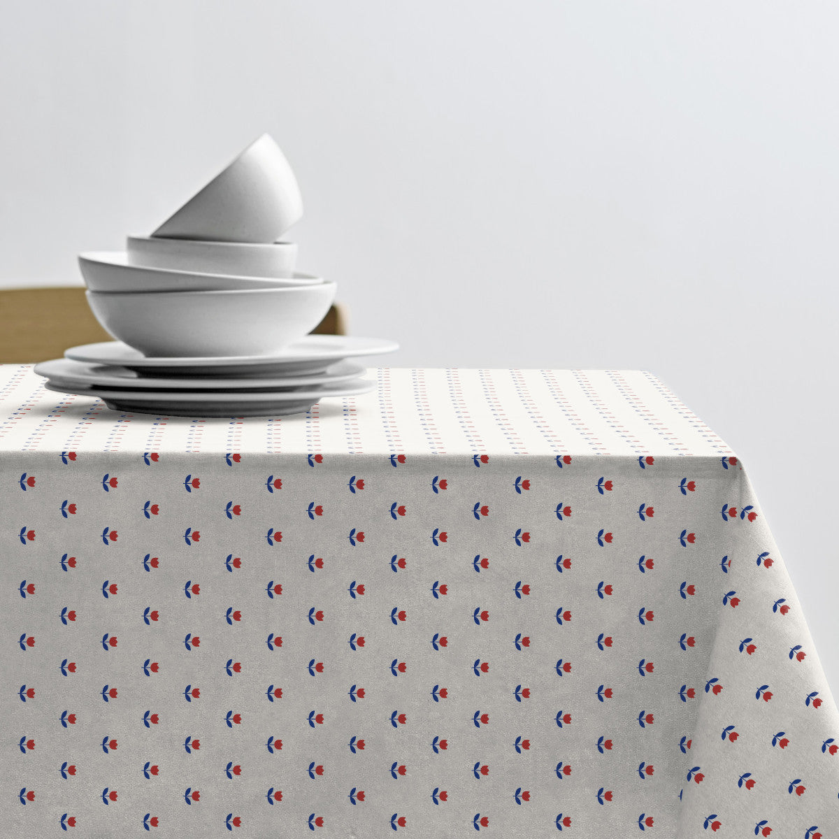 Tulip Royal Blue – Södahl akrylduk med tulipanmotiv i rødt og blått