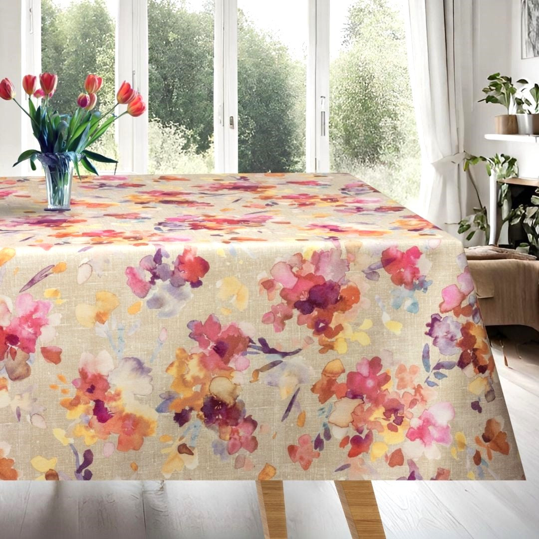 Un Dipinto – Akrylduk med akvarellblomster