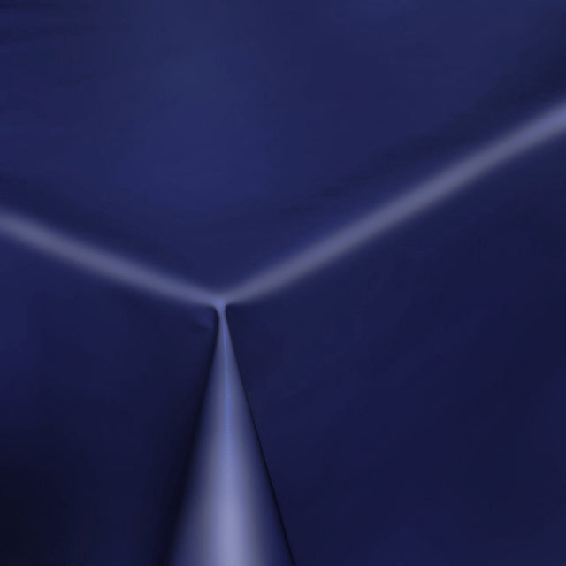 Uni Color – Ensfarget halvblank voksduk, 140 cm bred – Mørkeblå