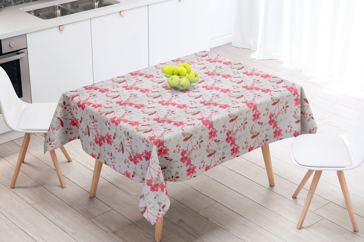 Vanda Lyserød - Vakre blader og greiner på linduk - 100 % lin