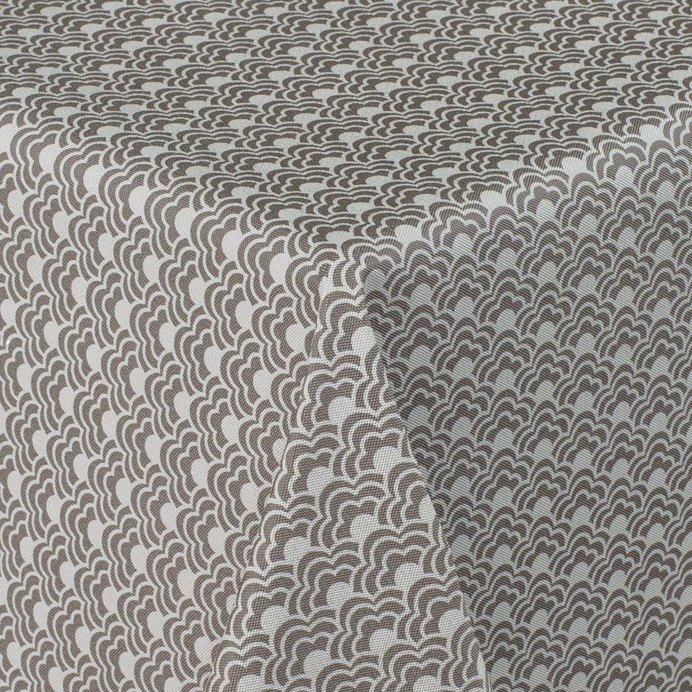 Velvet Sky Grå – Voksduk med flott grafisk mønster