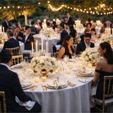 Vento – Ensfarget rund bordduk Ø300 cm hvit hagefest