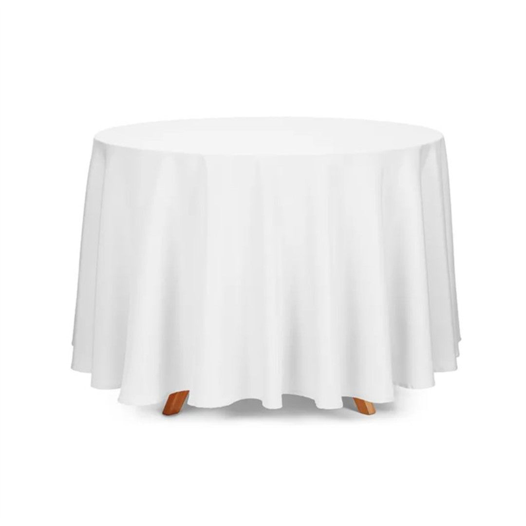 Vento – Ensfarget rund bordduk Ø300 cm hvit