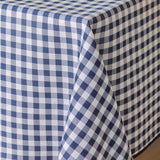 Vichy Blå 150 x 240 cm, rektangulær bordduk med flekkavvisende behandling og ruter, nærbilde