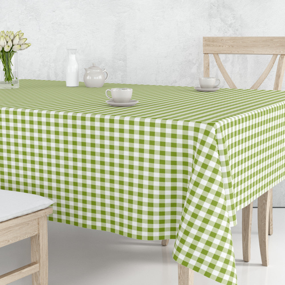 Vichy Pistacho – Klassisk rutet grønn/hvit akrylduk