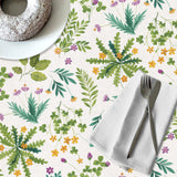 Villkløver – voksduk med blomster og urter, nærbilde