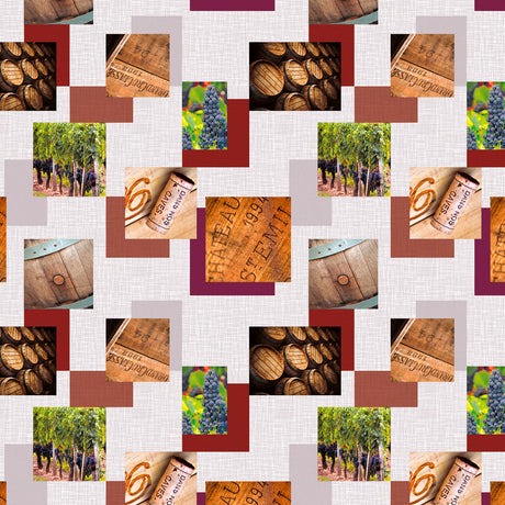 Vino Vingård – flott voksduk med motiver fra den franske vingården