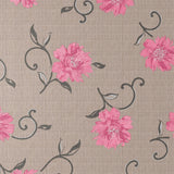 Viviane Natur – Voksduk med lyserosa blomster