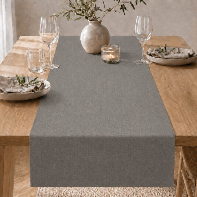 Voksbordløper – Linen Look Stone ca. 60 cm bred