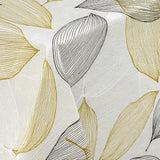 Strekblader gyllen og svart – Voksduk i flott linlook