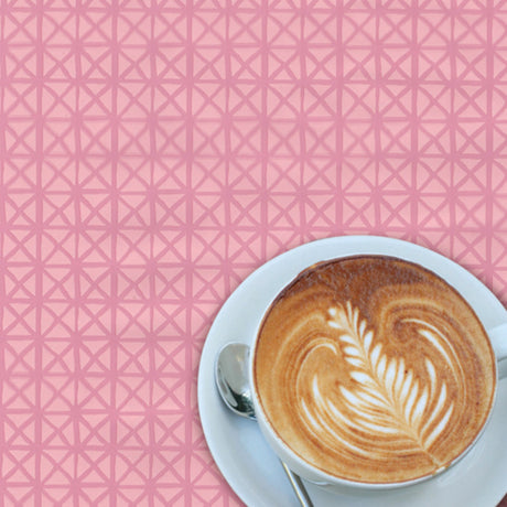 Andy Pink, voksduk med lett preget overflate og vintagemønster