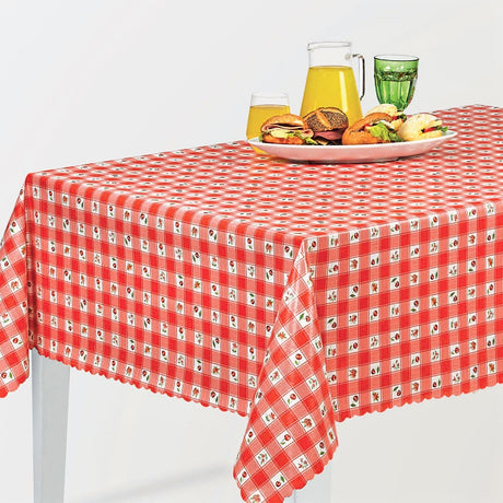 Voksduk - Cherries and Pansies Rød