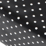 Dot Black, svart voksduk med hvite prikker, 140 cm bred