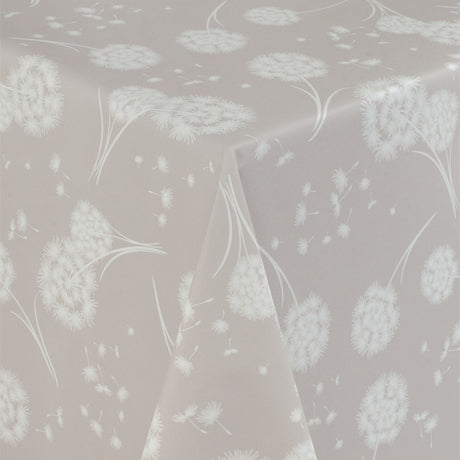 Fnugg Beige – Rund voksduk med strikk