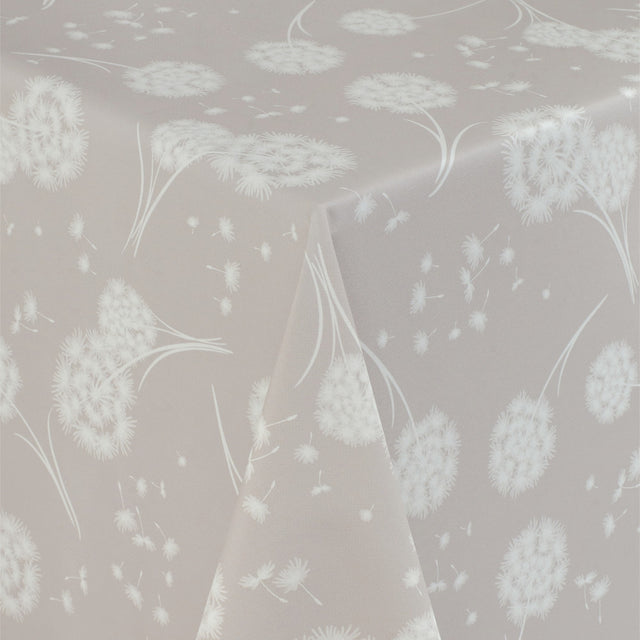 Fnugg Beige – Rund voksduk med strikk