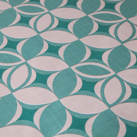 Voksduk - Firkløver opal med grafisk mønster