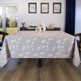 Fnugg Beige – Voksduk med løvetann og tekstillignende overflate