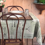 Gourmet Aqua, voksduk med kaféstemning