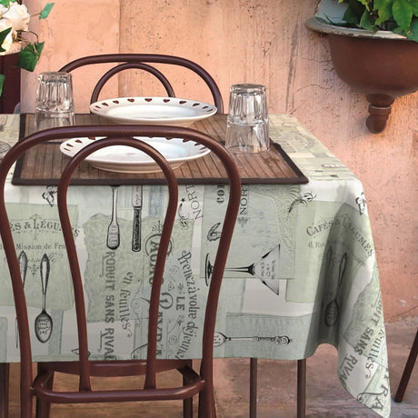 Gourmet Aqua, voksduk med kaféstemning