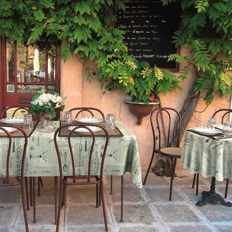 Gourmet Aqua, voksduk med kaféstemning