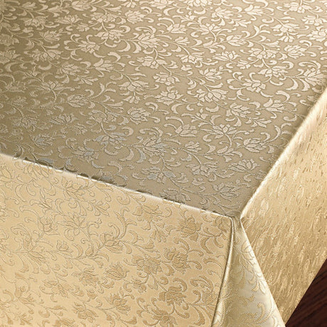 Gyldent Rosenflor – Flott damaskpreget voksduk