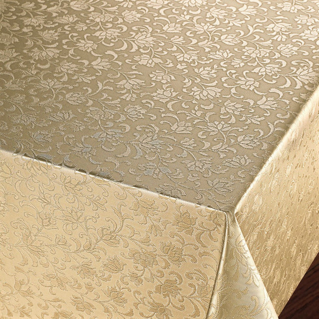 Gyldent Rosenflor – Flott damaskpreget voksduk