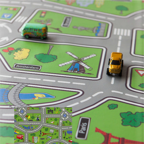 Highway Europa – voksduk med bilbane