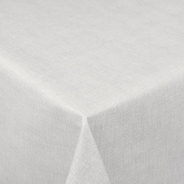 Linen Look Lys grå – ensfarget voksduk i linlook med preget overflate