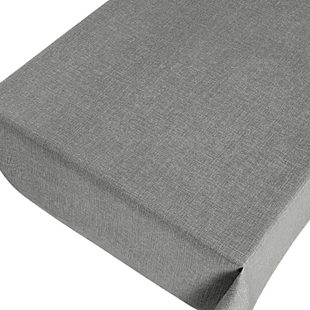 Linen Look Stone - Ensfarget voksduk i linlook, pregede overflate, mønster